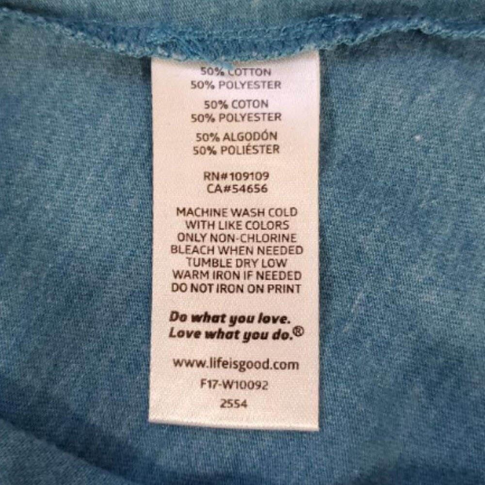 Life is Good Sweet Tee Women's Ski and Flag Long Sleeve T- Shirt L - Picture 5 of 7
